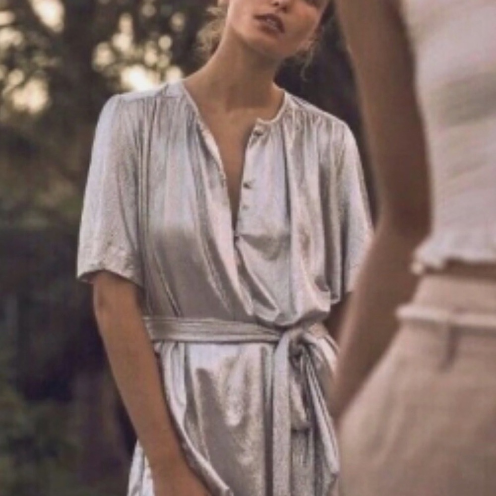 Sabina Musayev Mercury Silver Dress
